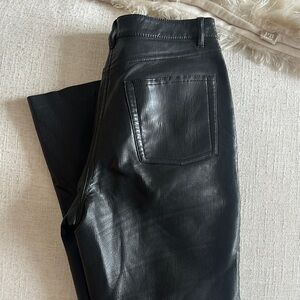 Aritzia Black Leather Pants